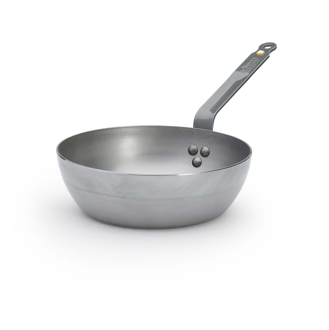 DE BUYER Bauernpfanne MINERAL B 24 cm Sauteuse Schwenkpfanne Eisenpfanne hoch