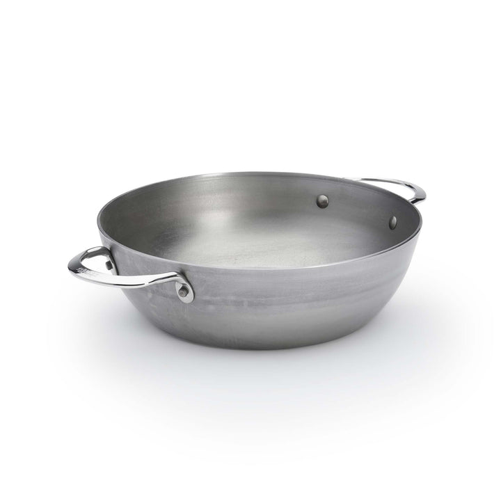DE BUYER Bauerntopf MINERAL B 24 cm hohe Eisenpfanne mit 2 Griffen