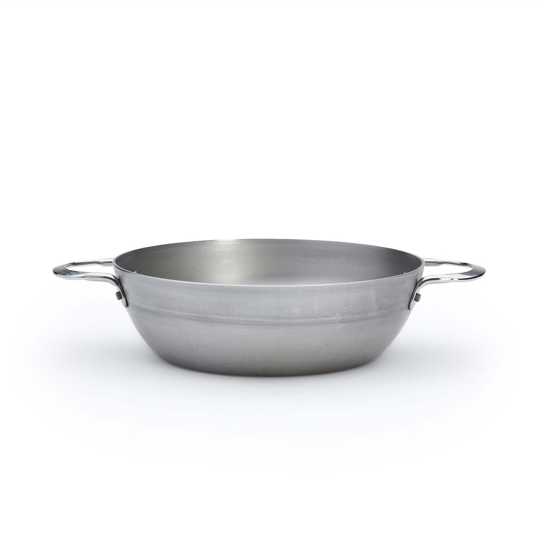 DE BUYER Bauerntopf MINERAL B 24 cm hohe Eisenpfanne mit 2 Griffen