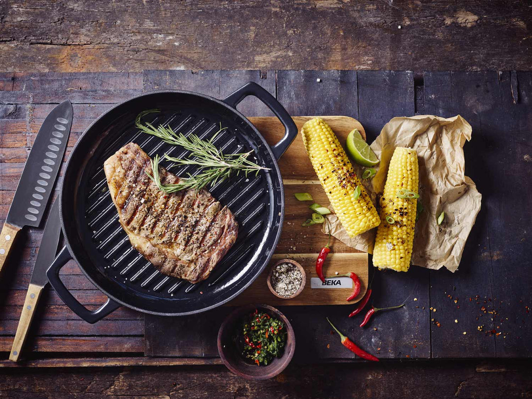 BEKA cast iron grill pan NORI 28 cm enameled