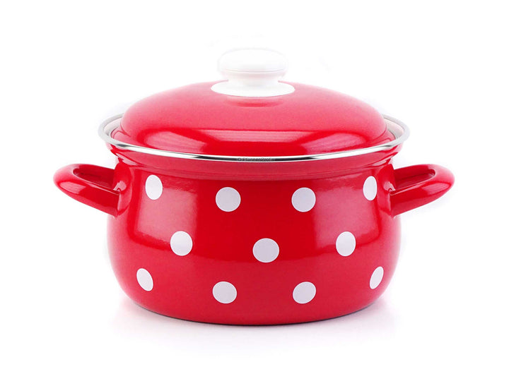 BELIS Stahl-Emaille Kochtopf DOTS 20 cm