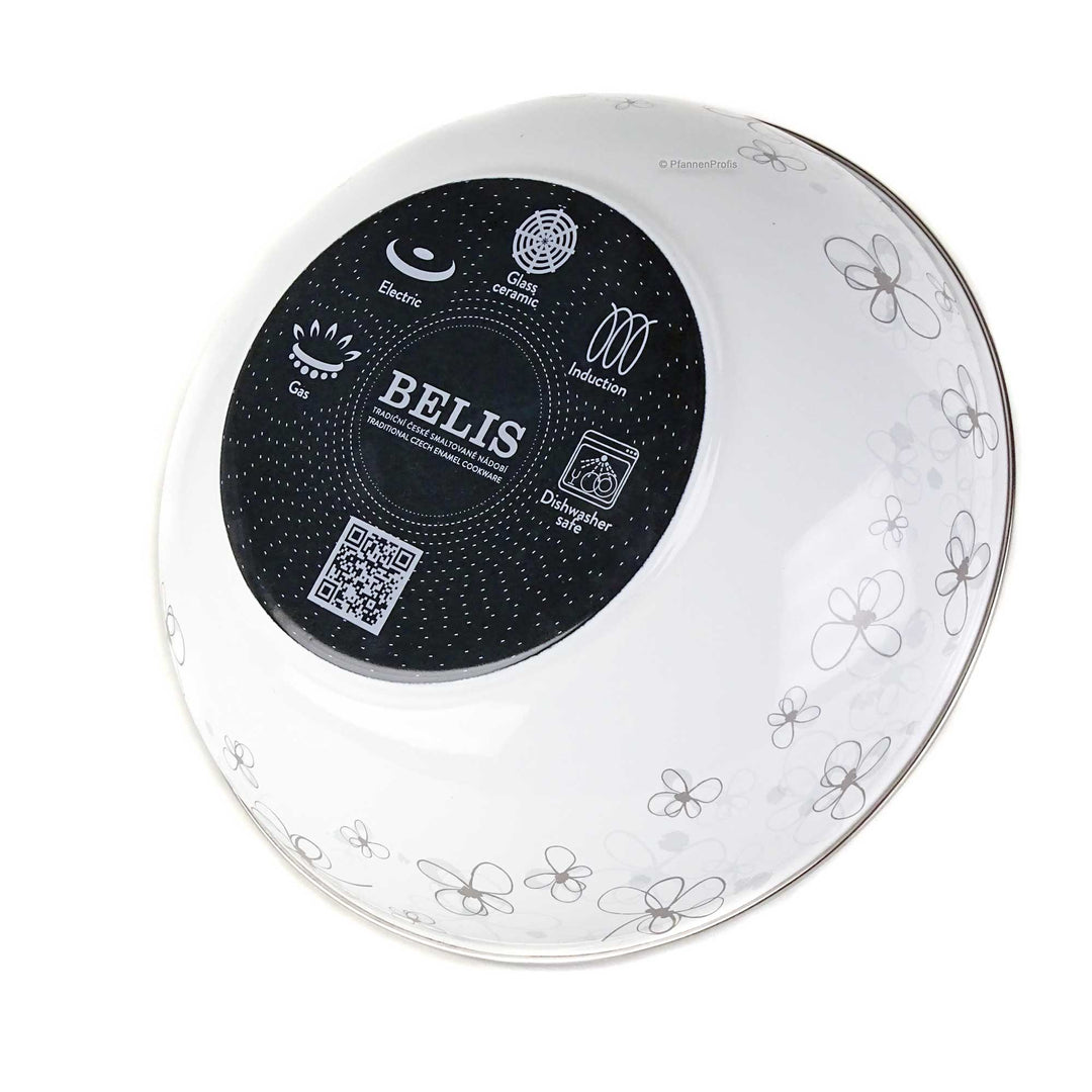 BELIS Stahl-Emaille Schale PREMIUM 26 cm WEISS