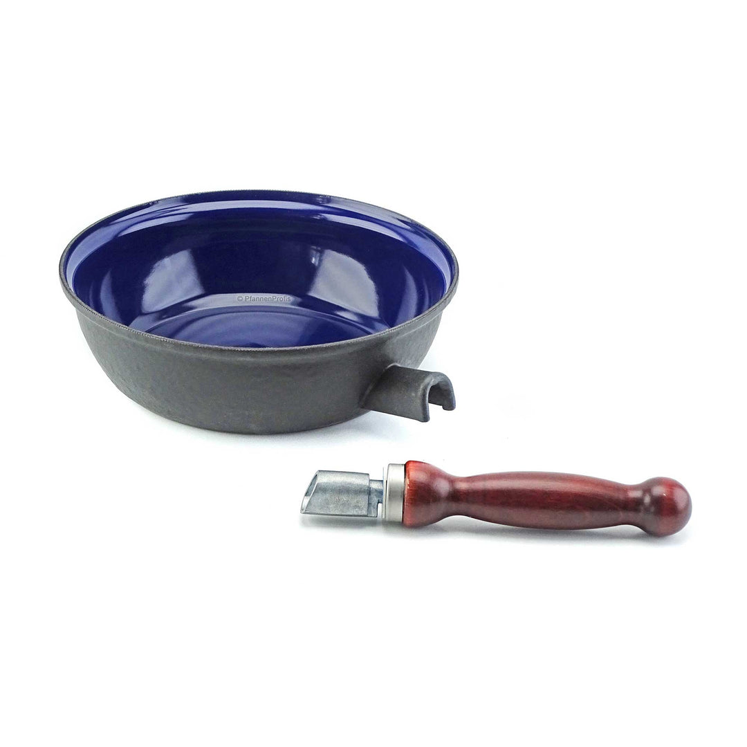 BELIS Stahl-Emaille Pfanne STABIL EXTRA 20 cm abnehmbarer Griff