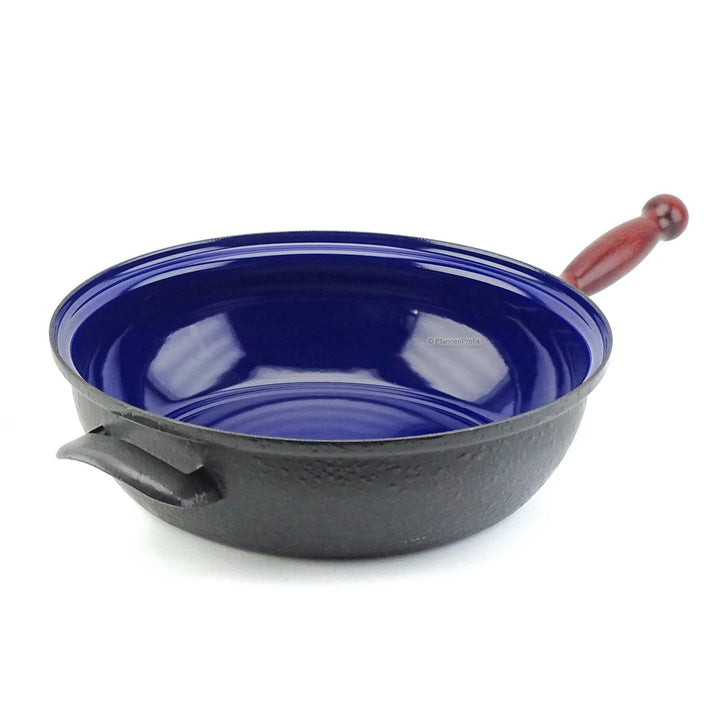 BELIS Stahl-Emaille Pfanne STABIL EXTRA 28 cm abnehmbarer Griff