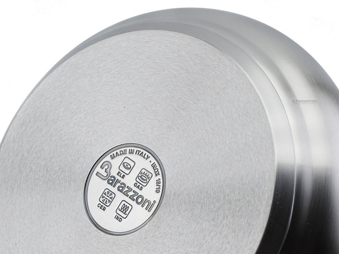 BARAZZONI steam cooker TUMMY stainless steel casserole 22 cm + lid + steamer insert