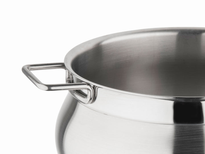 BARAZZONI steam cooker TUMMY stainless steel casserole 22 cm + lid + steamer insert