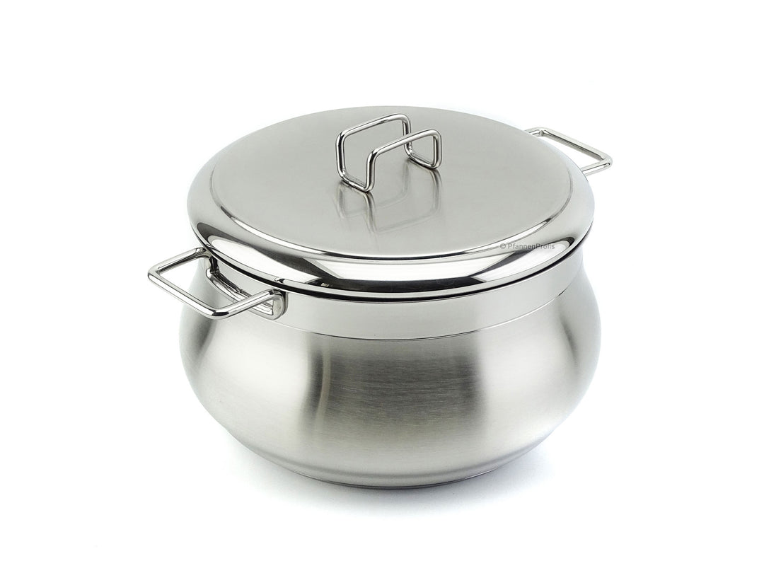 BARAZZONI steam cooker TUMMY stainless steel casserole 22 cm + lid + steamer insert