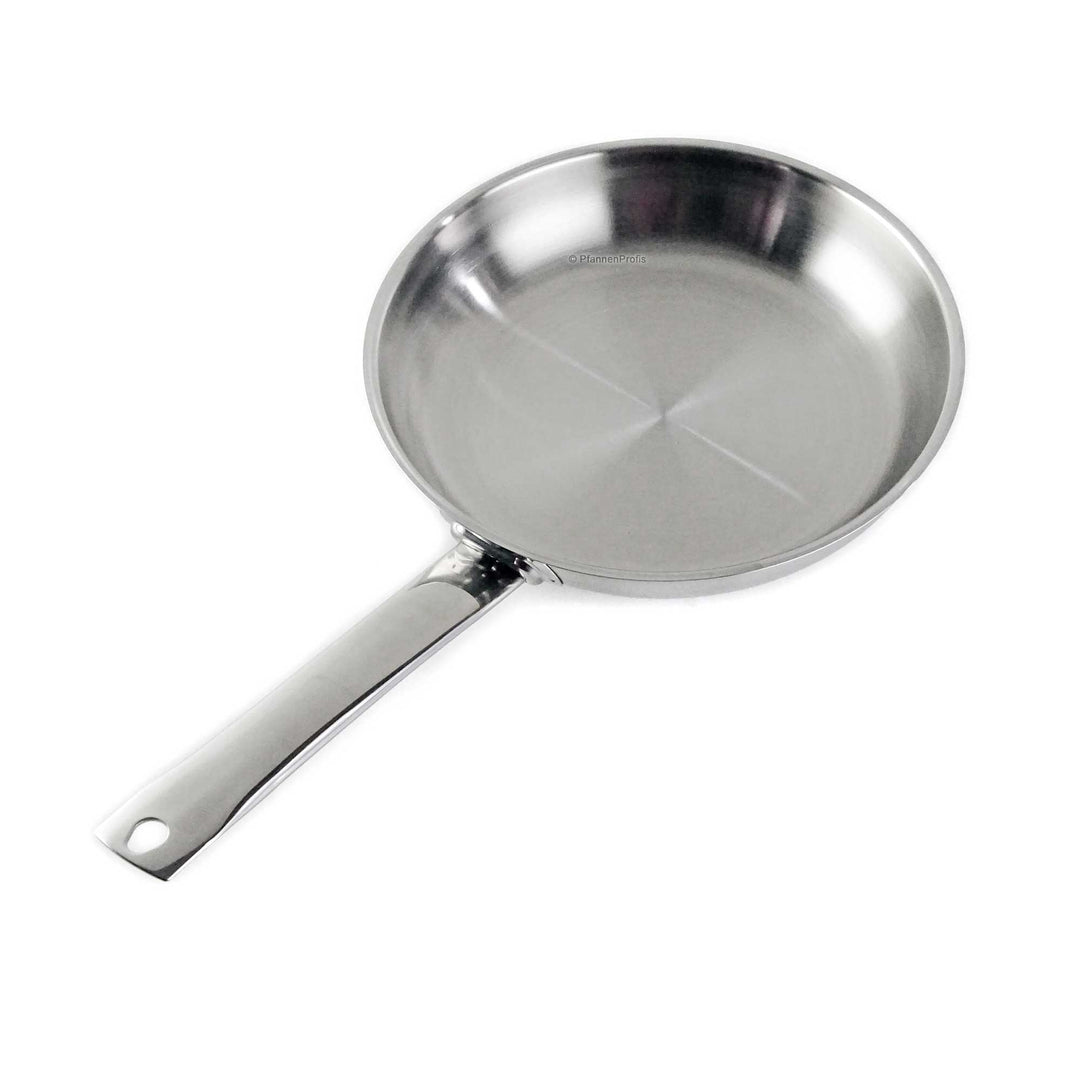 BARAZZONI Edelstahlpfanne PROFESSIONAL 24 cm Bratpfanne unbeschichtet
