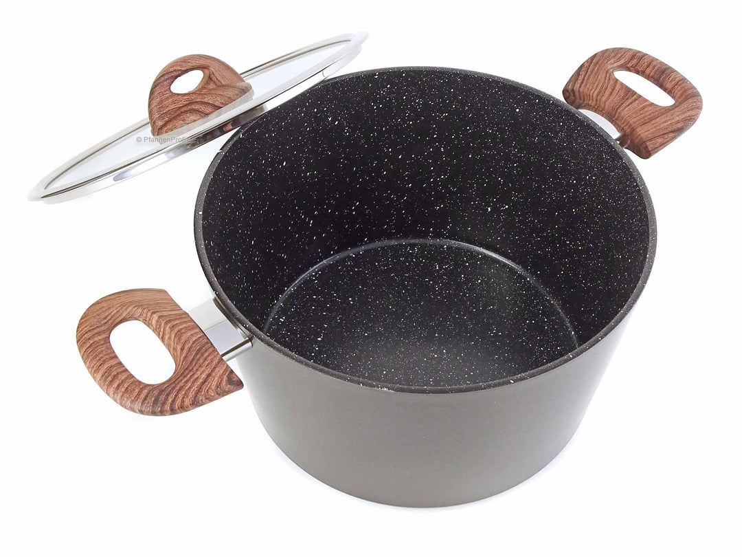 CELAR pot CLASSY WOOD 24 cm ceramic coated with lid