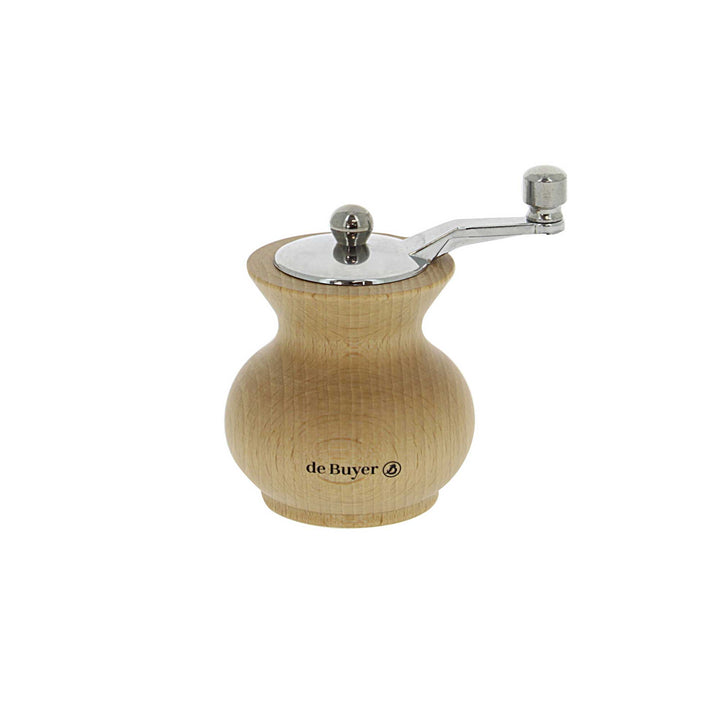 DE BUYER macina sale piccolo con manovella BOOGIE in legno chiaro