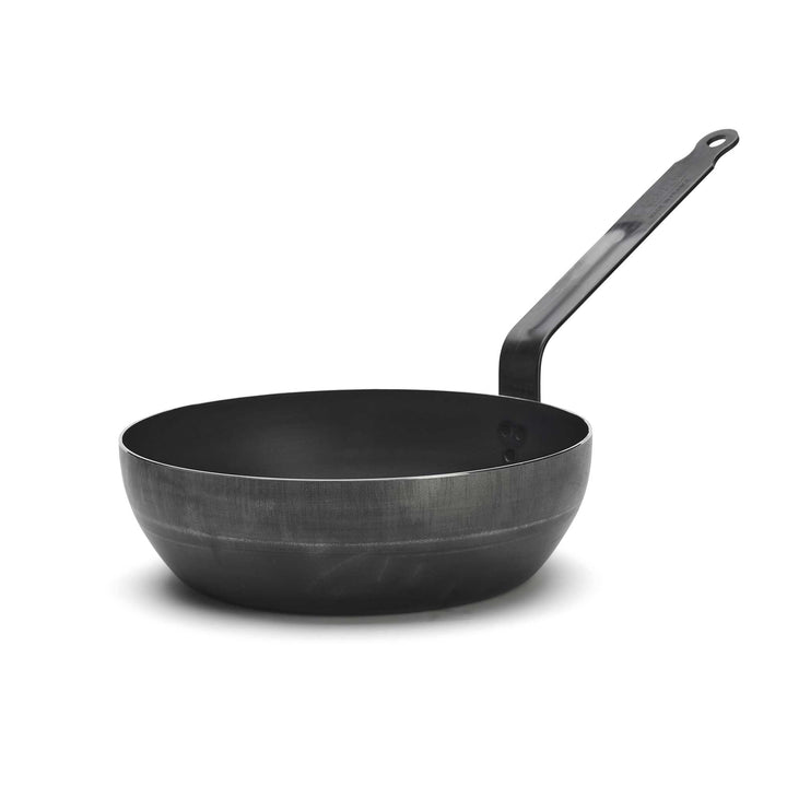 DE BUYER Bauernpfanne 24 cm BLUE CARBON Stahlpfanne Eisenpfanne hoch