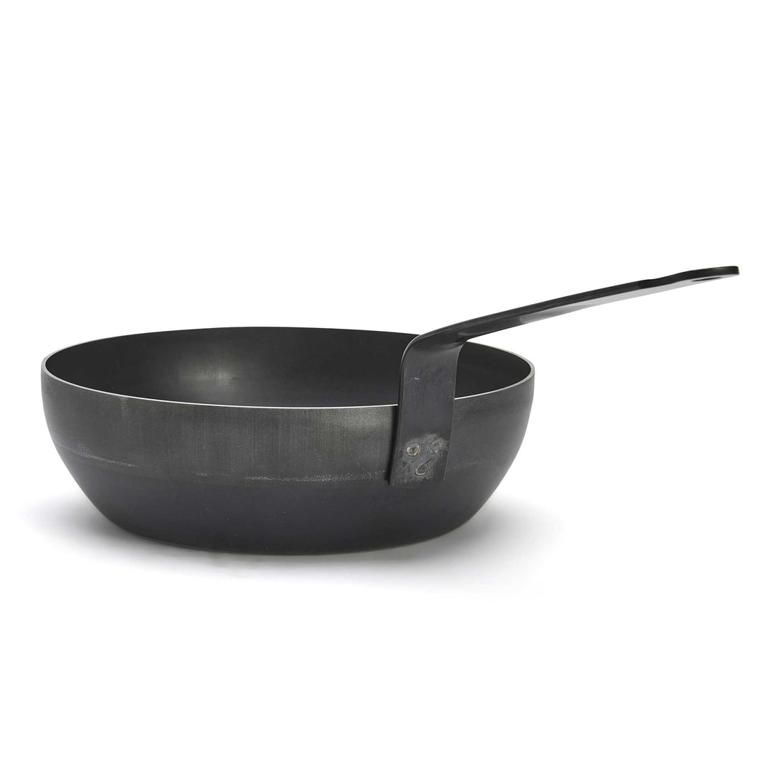 DE BUYER Bauernpfanne 24 cm BLUE CARBON Stahlpfanne Eisenpfanne hoch