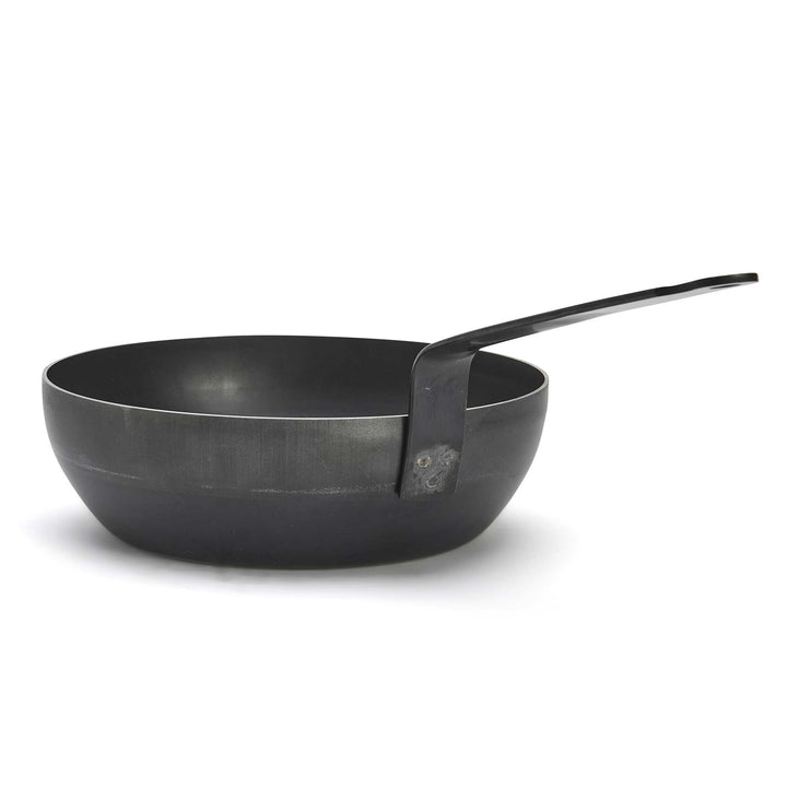 DE BUYER Bauernpfanne 24 cm BLUE CARBON Stahlpfanne Eisenpfanne hoch