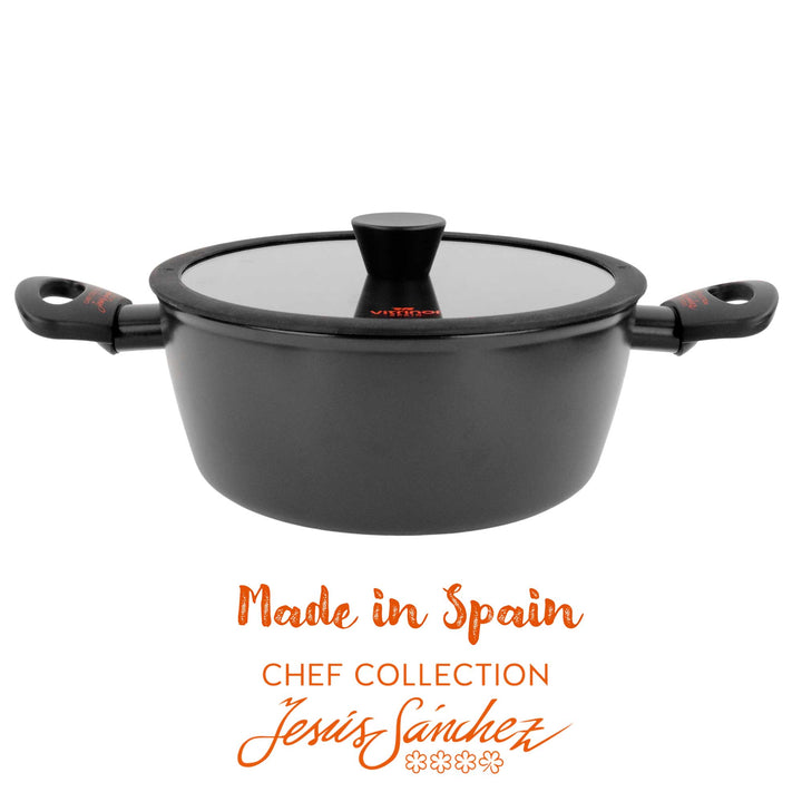 VITRINOR Stahl-Emaille Topf Antihaft CHEF COLLECTION 24 cm 4,4L