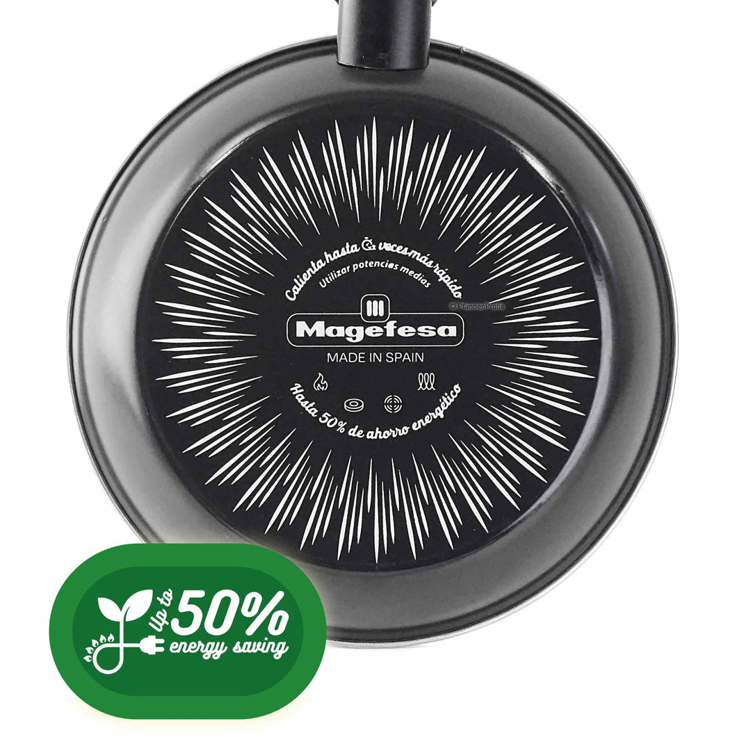 VITRINOR 3 pcs frypan set KILAUEA 20, 24, 28 cm enameled steel non-stick pans "iTemp"