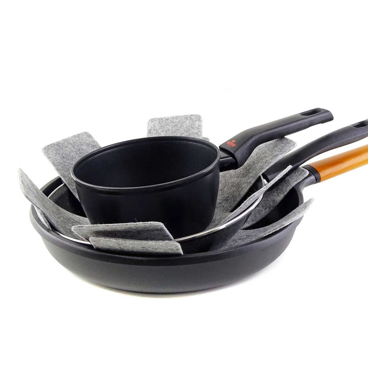 Pan protector set 3-piece felt trivets spacer pads