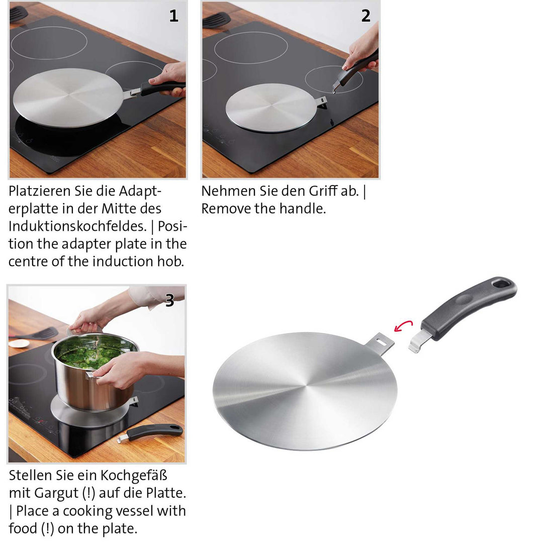 WESTMARK Adapterplatte für Induktion 14 cm mit abnehmbarem Griff