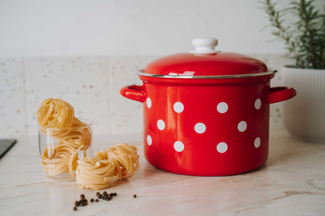 BELIS steel enamel stockpot DOTS 24 cm 8 liters