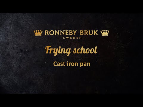 RONNEBY BRUK Gusseisen Pfannkuchenpfanne MAESTRO 24 cm Eichenholzgriff, schon eingebrannt