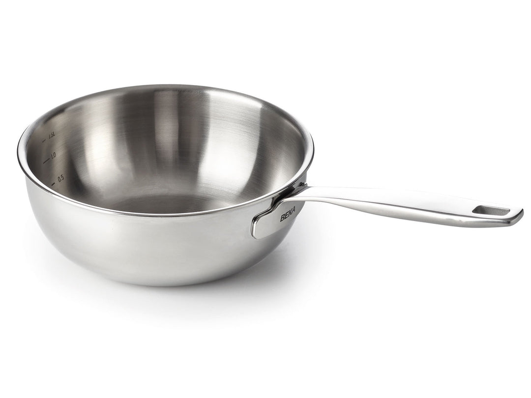 BEKA konische Stiel-Kasserolle MAESTRO 20 cm Mehrschicht 5-ply Edelstahl 1,5 L