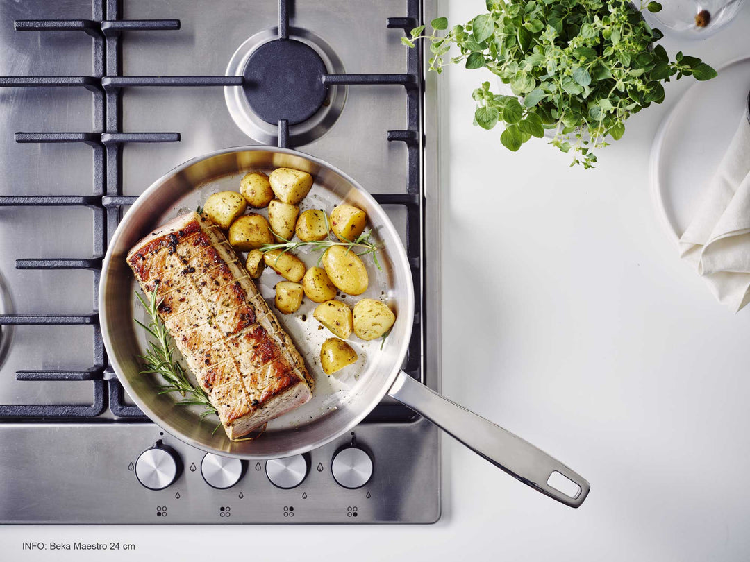 BEKA frying pan MAESTRO 24 cm stainless steel uncoated