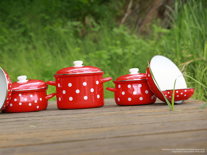 BELIS steel enamel stockpot DOTS 24 cm 8 liters