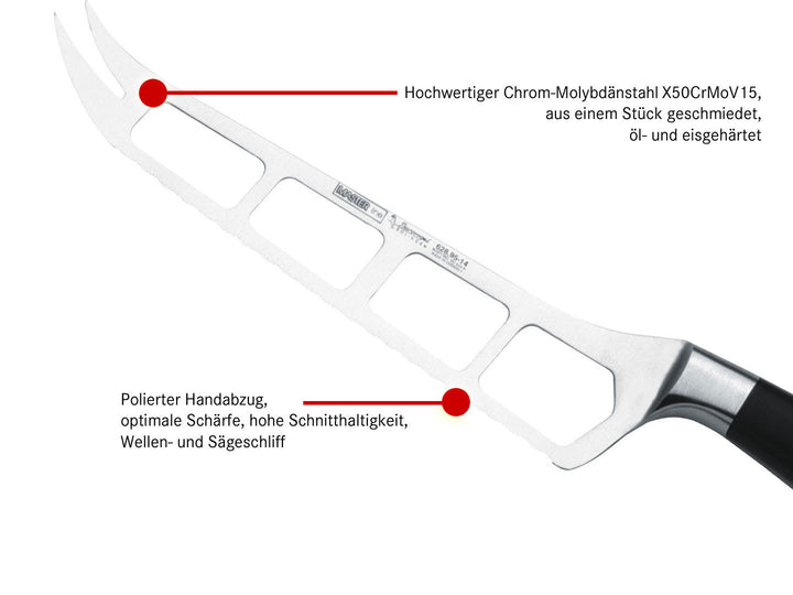 BURGVOGEL Solingen Käsemesser MASTER LINE 14 cm geschmiedet Gravurplatte