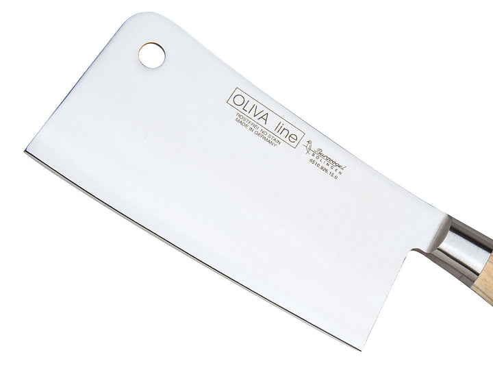 BURGVOGEL Solingen Hacker OLIVA LINE 15 cm geschmiedet Holzgriff