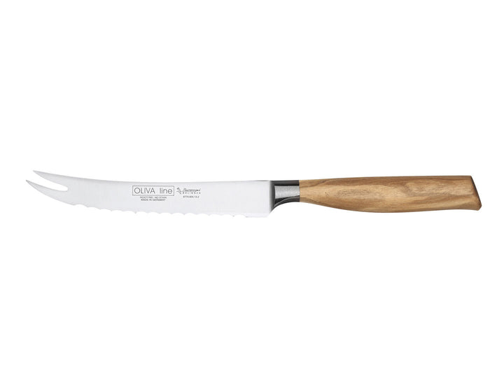 BURGVOGEL Solingen Tomatenmesser OLIVA LINE 13 cm geschmiedet Holzgriff