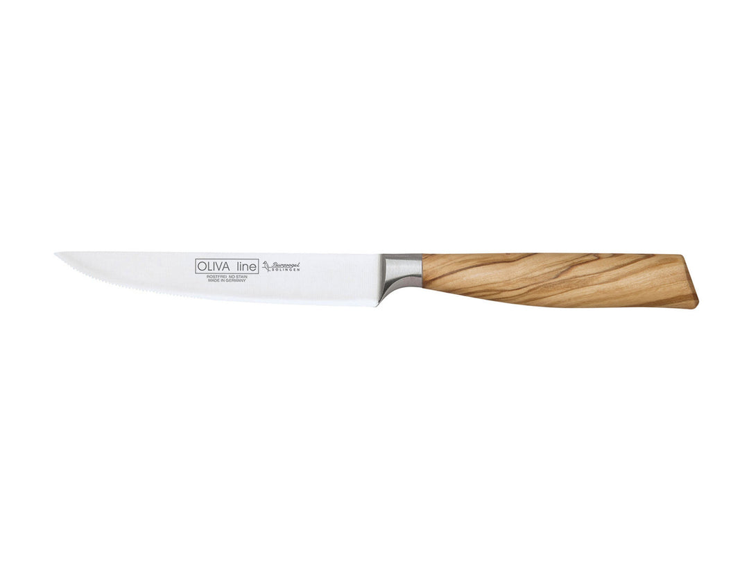 BURGVOGEL Solingen Steakmesser OLIVA LINE geschmiedet