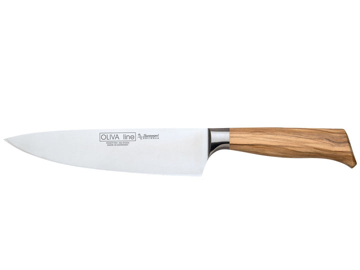 BURGVOGEL Solingen Kochmesser OLIVA LINE 20 cm geschmiedet Holzgriff