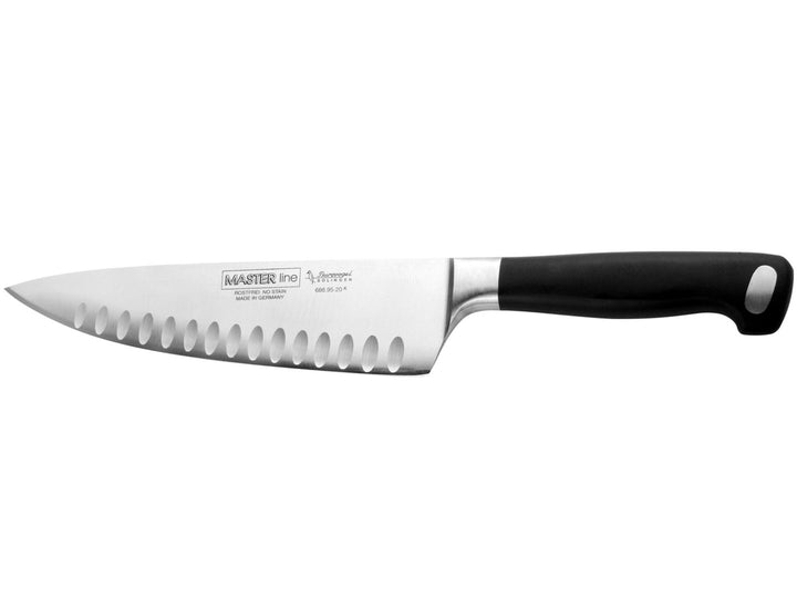 BURGVOGEL Solingen Kochmesser Kullenschliff MASTER LINE 20 cm geschmiedet Gravurplatte