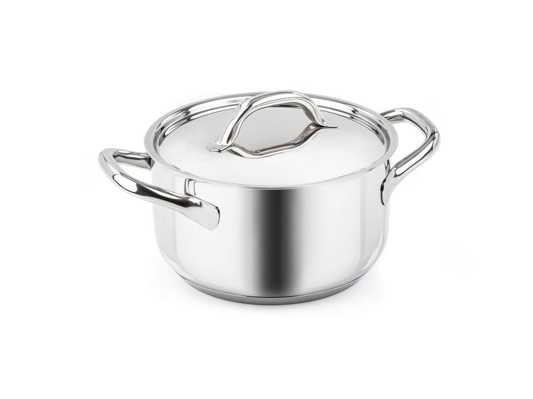 BARAZZONI Kochtopf CHEF LINE Edelstahl 16 cm mit Deckel 1,5 L