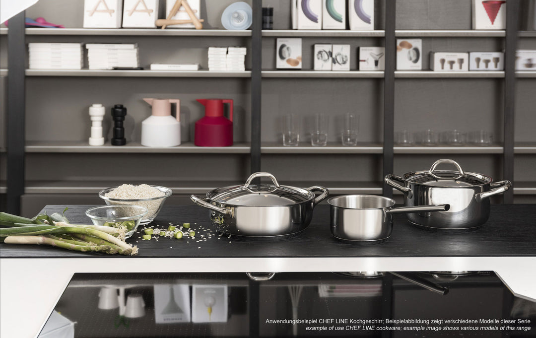 BARAZZONI Gemüsetopf CHEF LINE Edelstahl 28 cm mit Deckel 13,5 L