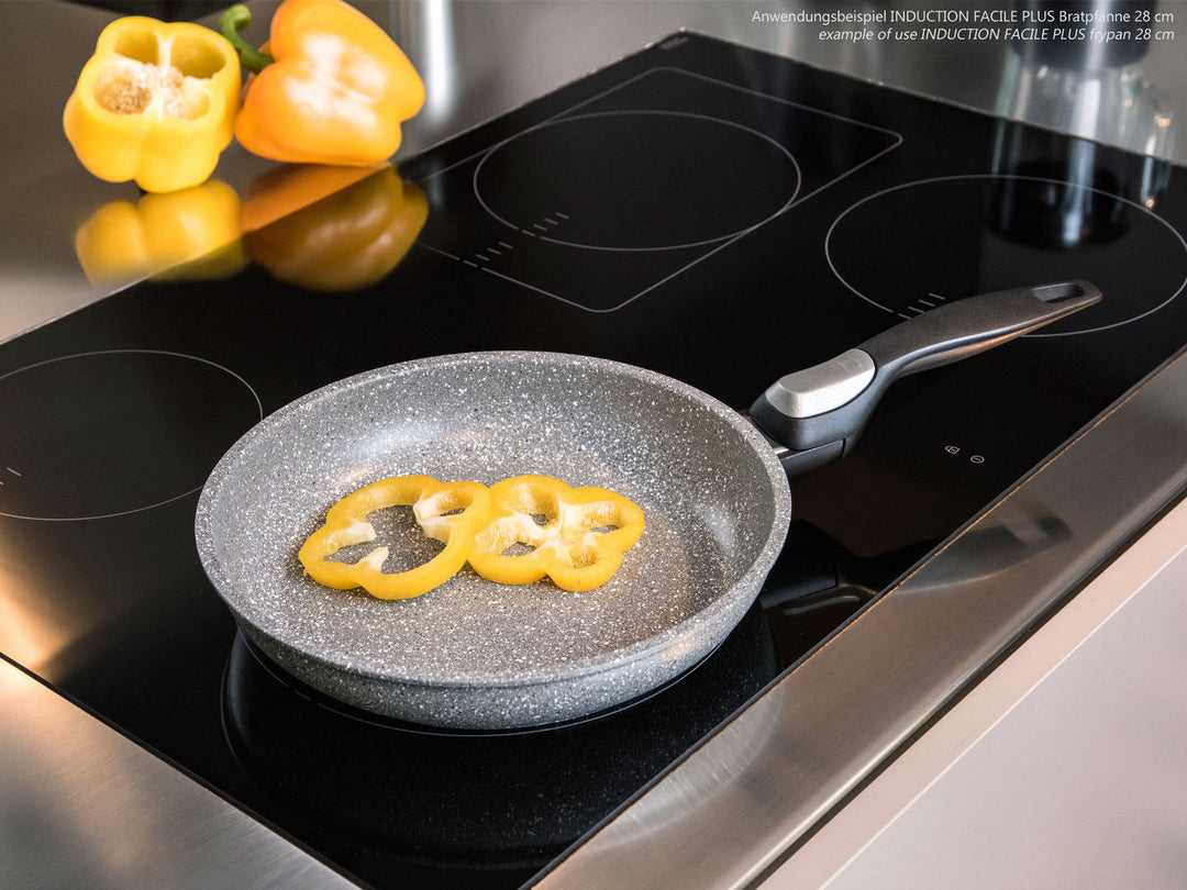 BARAZZONI Bratpfanne INDUCTION FACILE PLUS 32 cm mit abnehmbarem Griff