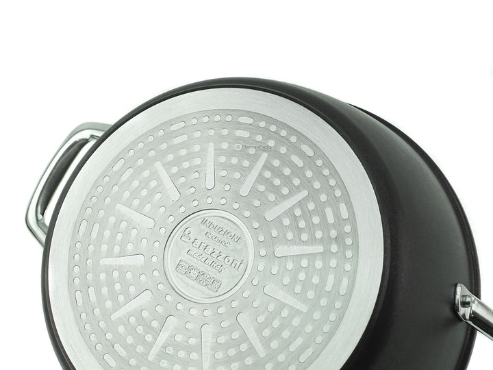 BARAZZONI Antihaft Kochtopf BLACK TITAN PRO 20 cm 2,4 L mit Glasdeckel