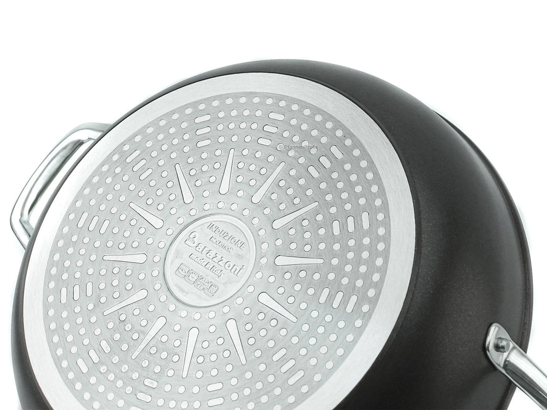 BARAZZONI Antihaft Schmorkasserolle BLACK TITAN PRO 32 cm mit Glasdeckel