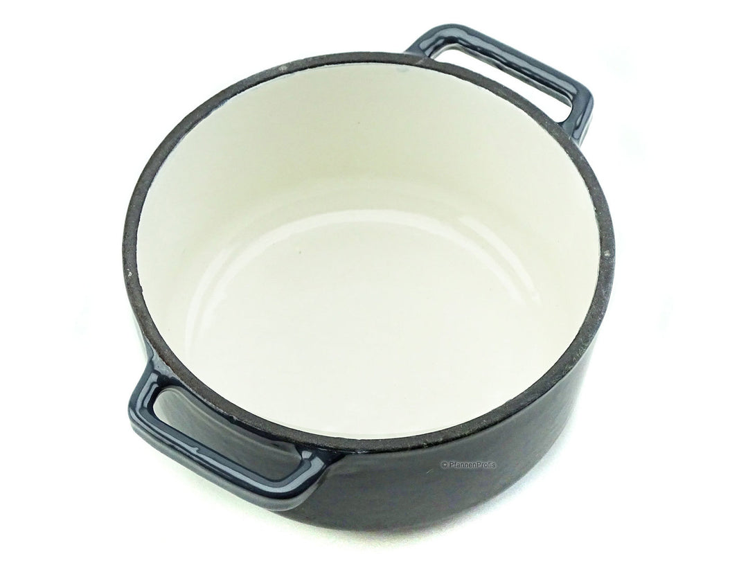 CS KOCHSYSTEME Gusseisen Mini Topf XANTEN 10 cm mit Deckel Emaille SCHWARZ