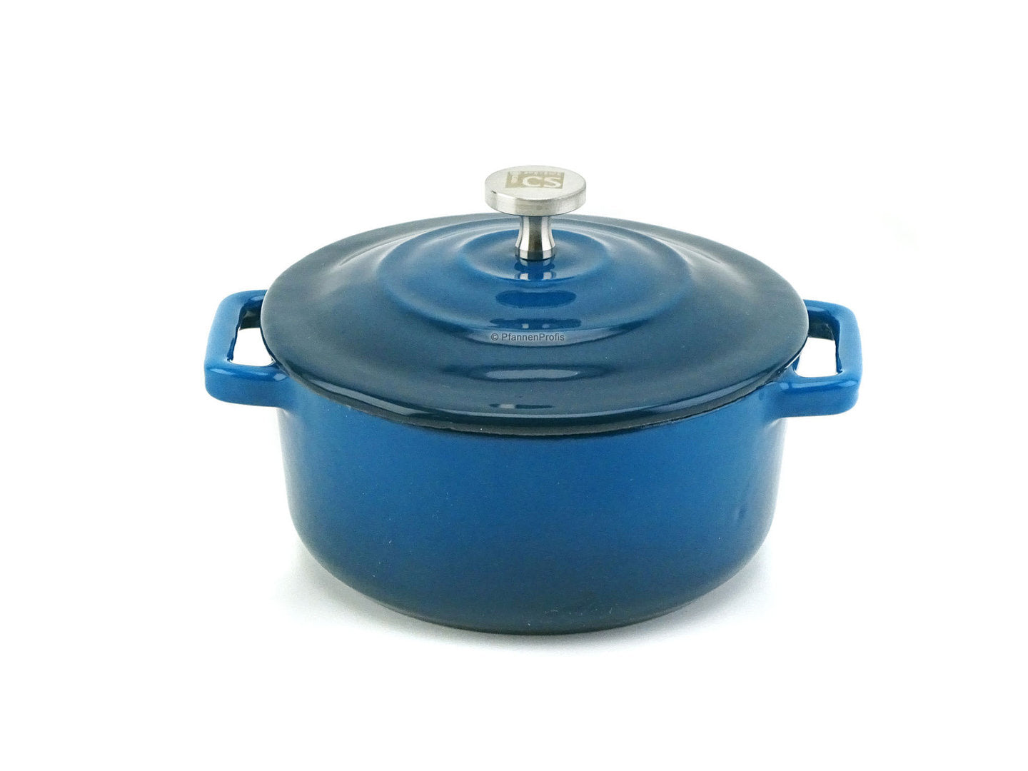 Mini-Topf Gusseisen 10 cm Cocotte petrol-blau klein –