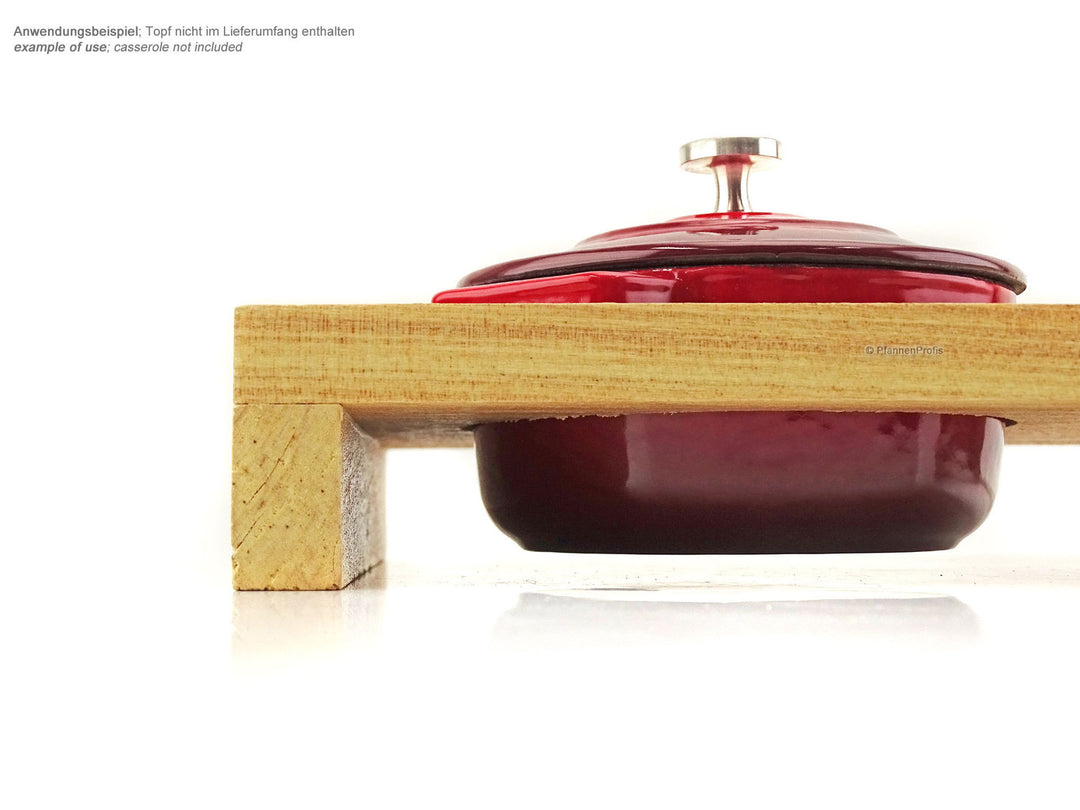 CS KOCHSYSTEME Servierbrett aus Holz für 2 XANTEN Mini Töpfe