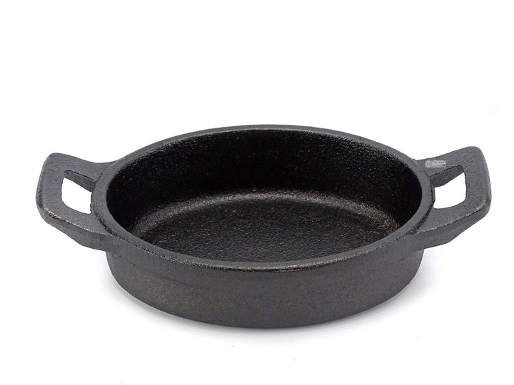 RONNEBY BRUK Gusseisen Mini Serviergeschirr RONDO 12x9 cm OVAL schon eingebrannt