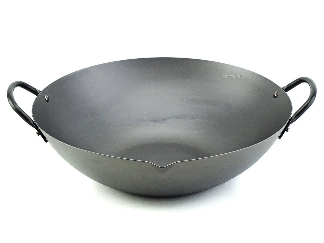 YOSHIKAWA Guangdong Eisen Wok 36 cm Carbonstahl aus Japan