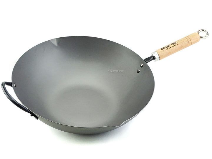 YOSHIKAWA Peking Eisen Wokpfanne 36 cm Carbonstahl aus Japan