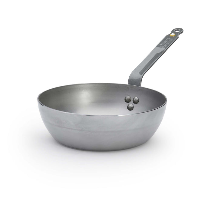DE BUYER Bauernpfanne MINERAL B 24 cm Sauteuse Schwenkpfanne Eisenpfanne hoch