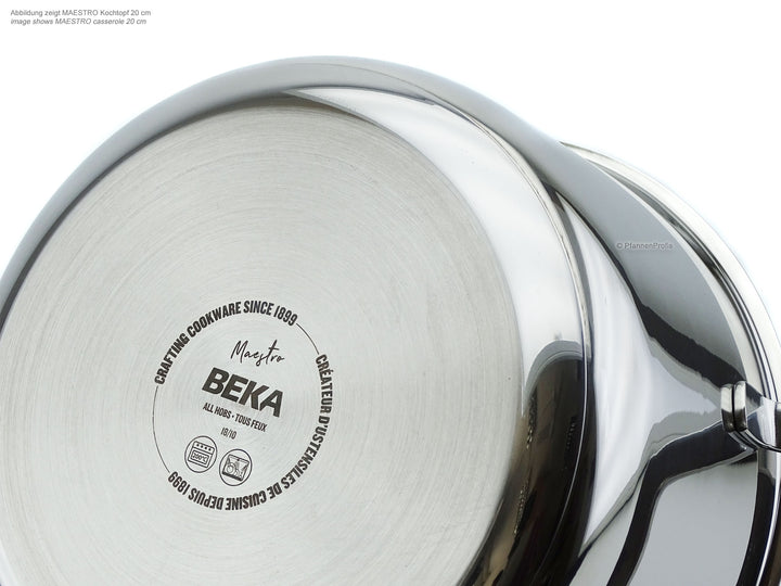 BEKA Set de casseroles MAESTRO 3 pièces 16, 20, 24 cm acier inoxydable avec couvercles