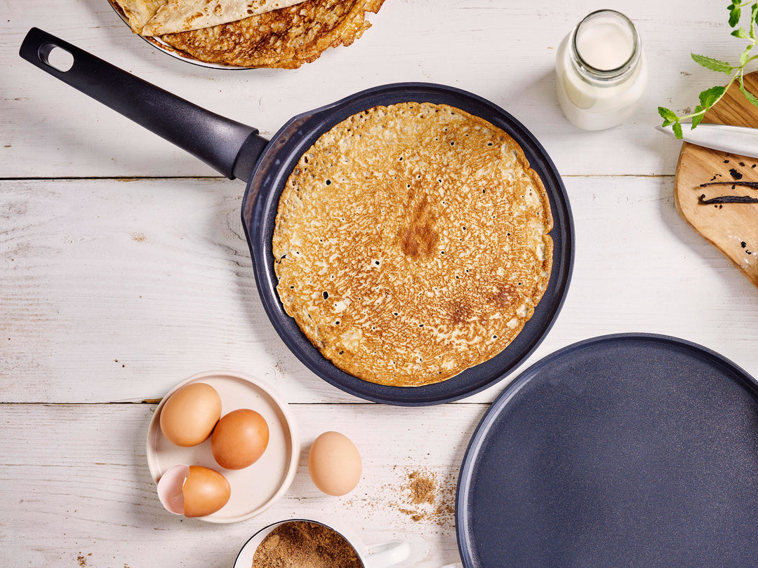 Pancake in ceramica a induzione + spatola per crepes + spalmatore per  impasto –