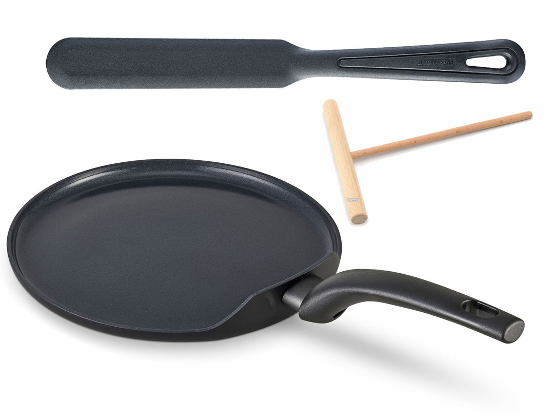 BEKA pancake pan KURO + crepes spatula + batter spreader