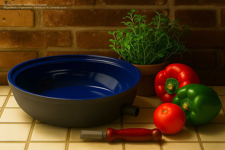 BELIS steel-enamel frypan STABIL EXTRA 28 cm detachable handle