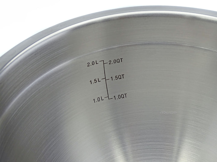 BARAZZONI Set de bols en acier inoxydable antidérapant avec couvercle 16 / 20 / 24 cm 1,5 /3 / 5 litres