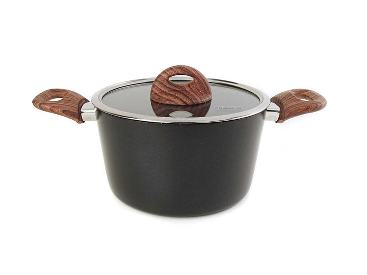 CELAR pot CLASSY WOOD 20 cm ceramic coated with lid